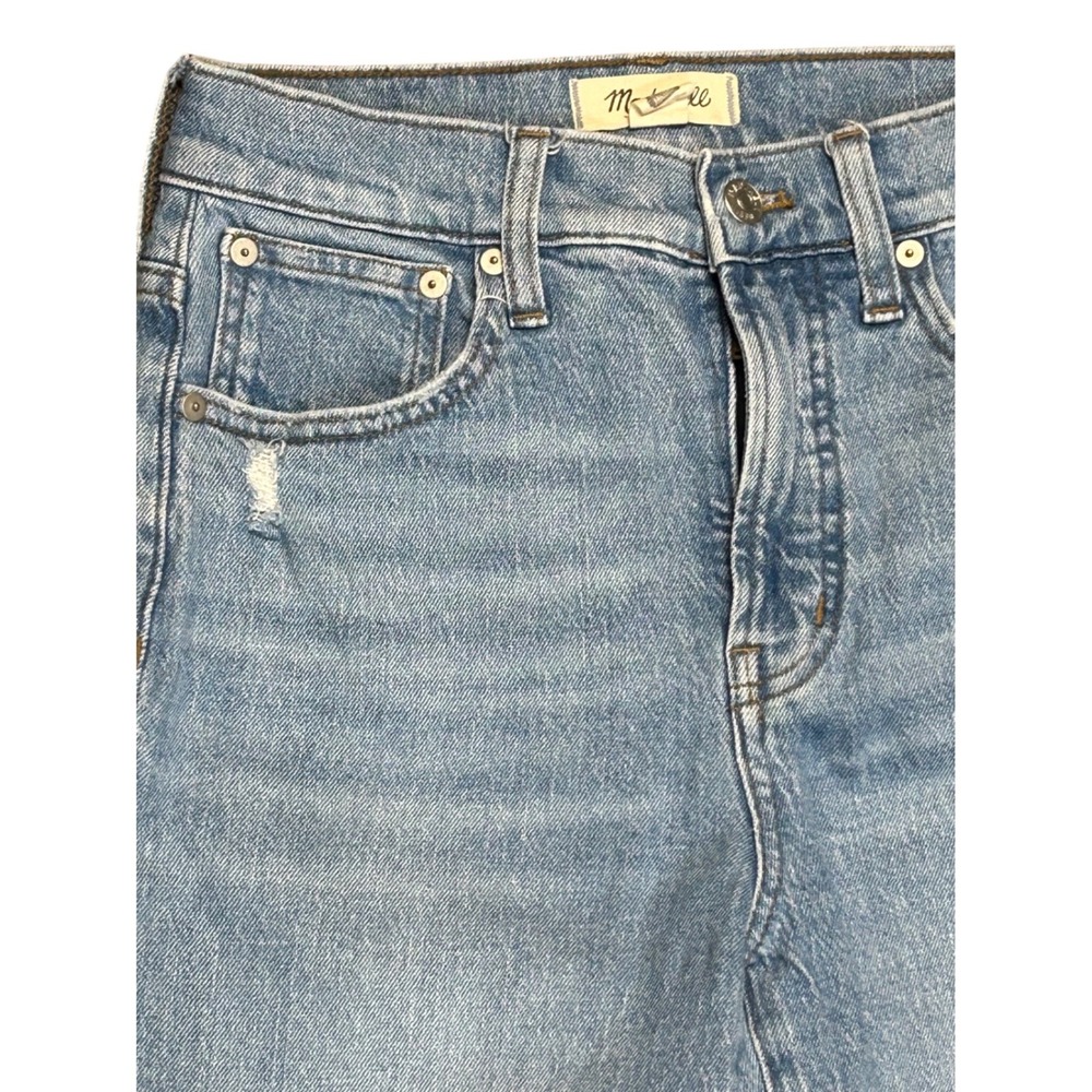 Madewell The Perfect Vintage Jean Distressed Raw Hem Light Blue Size 26 - Picture 3 of 9